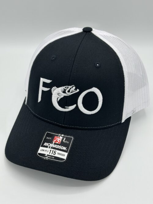 Richardson 115 Black/White Embroidered Hat - Image 2